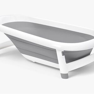 OXO Gray and White Collapsible Bath Accessory